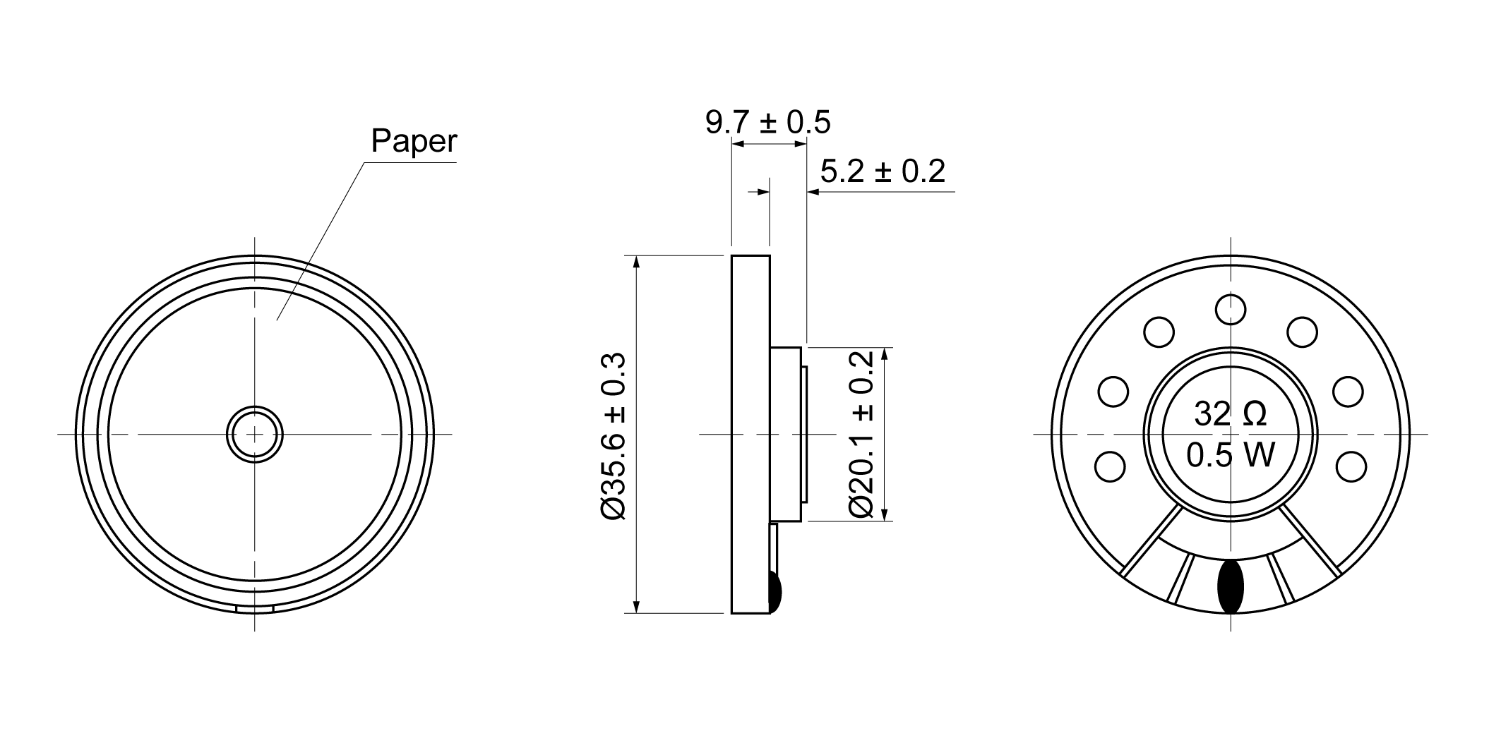 OSAE36S-9P0.5W32 機械製圖